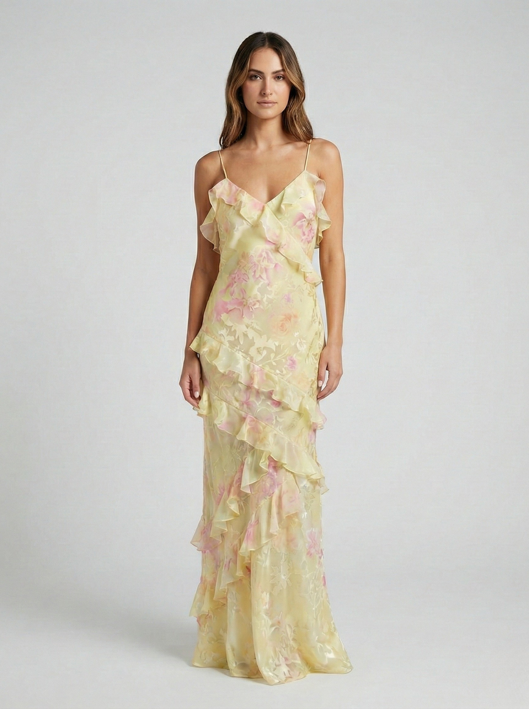Monika – Elegant Flow Ruffle Maxi Dress for Women - Image 3