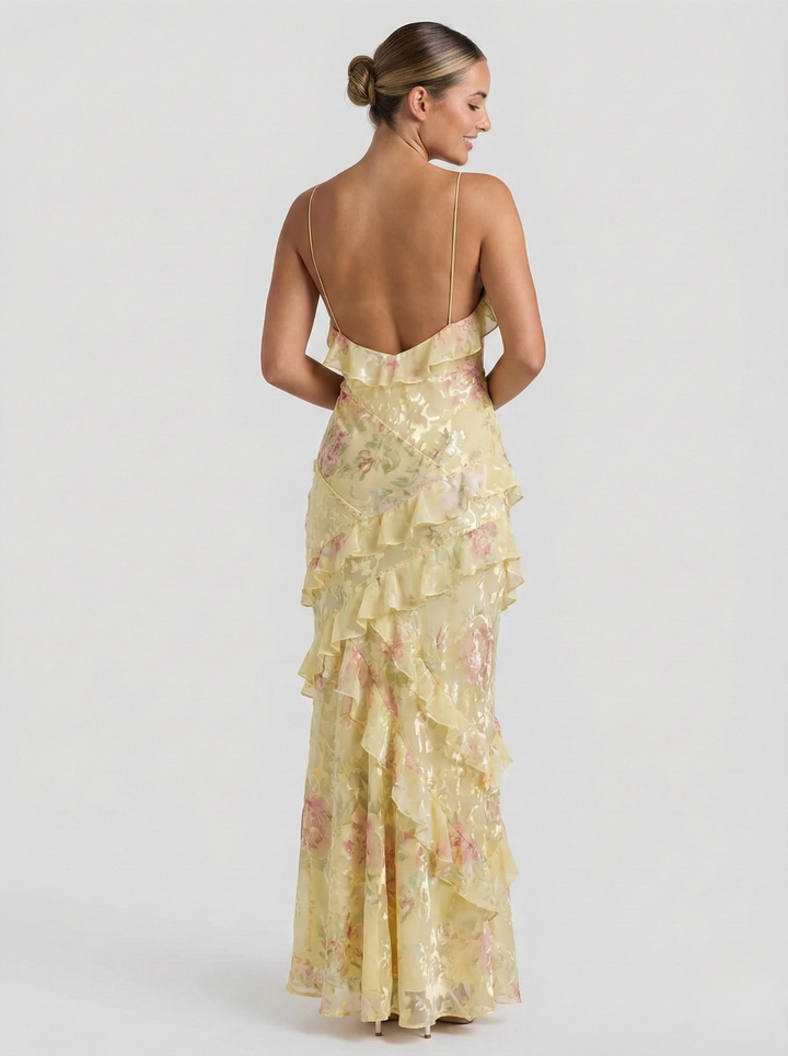 Monika – Elegant Flow Ruffle Maxi Dress for Women - Image 5