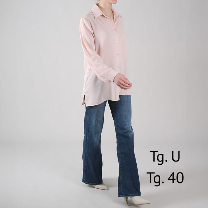 Flüssiges Damenhemd aus Polyester, Einheitsgröße