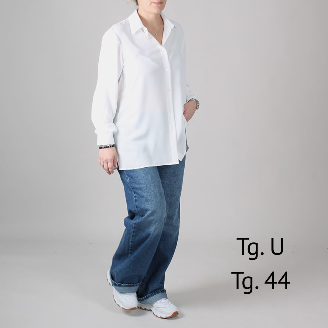 Flüssiges Damenhemd aus Polyester, Einheitsgröße
