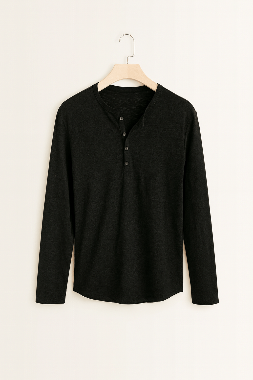Langarm Shirt Herren | Henley-Style & Souveräner Tragekomfort