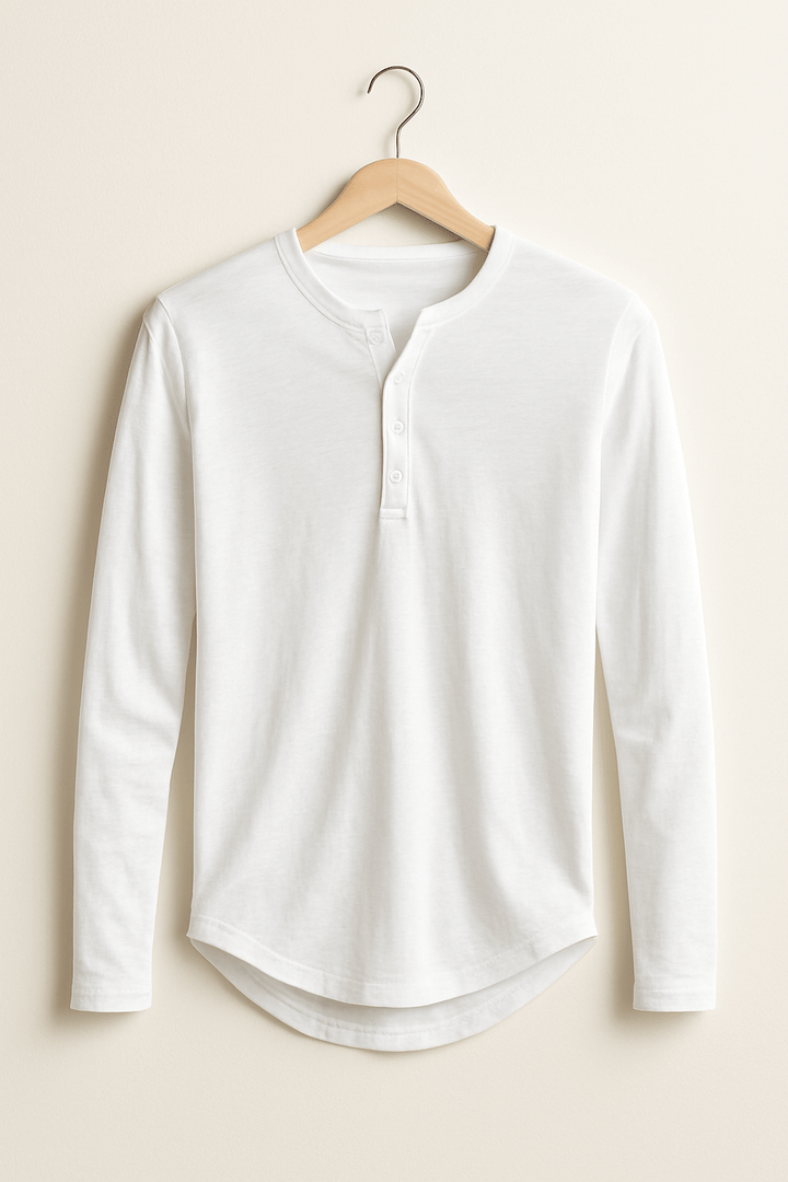 Langarm Shirt Herren | Henley-Style & Souveräner Tragekomfort