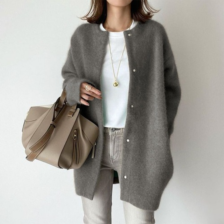 Langärmelige Strickjacke mit Knöpfen für Damen für alle Jahreszeiten - Lozenda