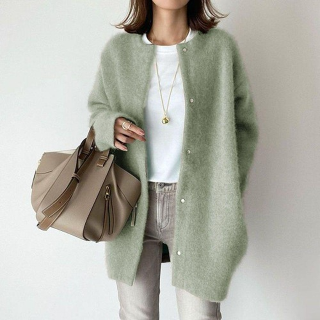 Langärmelige Strickjacke mit Knöpfen für Damen für alle Jahreszeiten - Lozenda