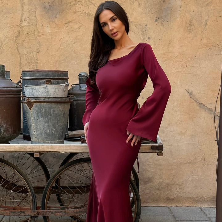 Langärmliges Maxikleid – Eleganz für jeden Anlass