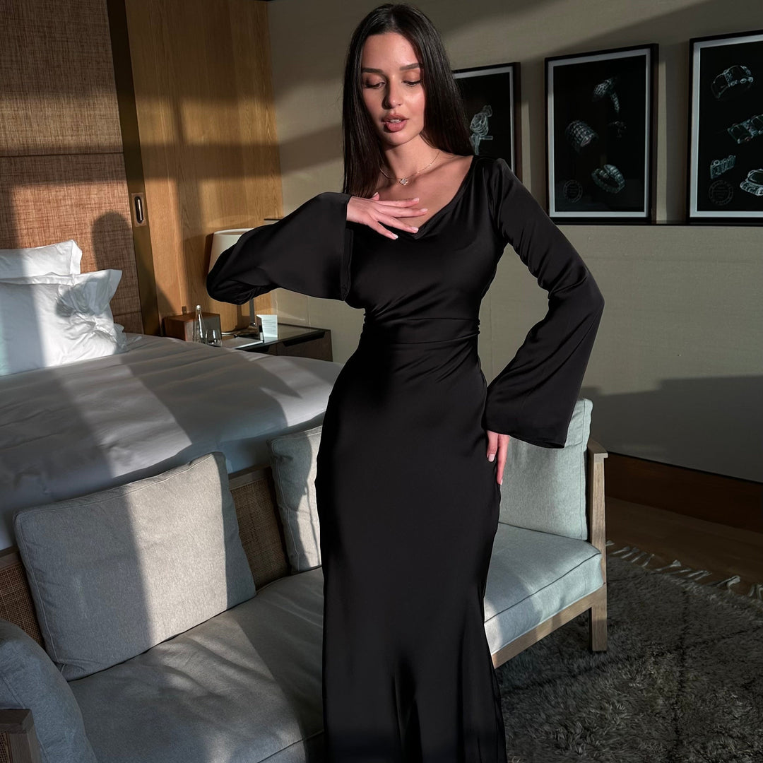 Langärmliges Maxikleid – Eleganz für jeden Anlass
