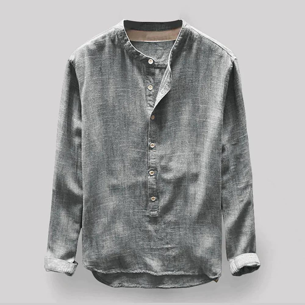 Langarmshirt Herren | Button-Down-Kragen & souveräner Look