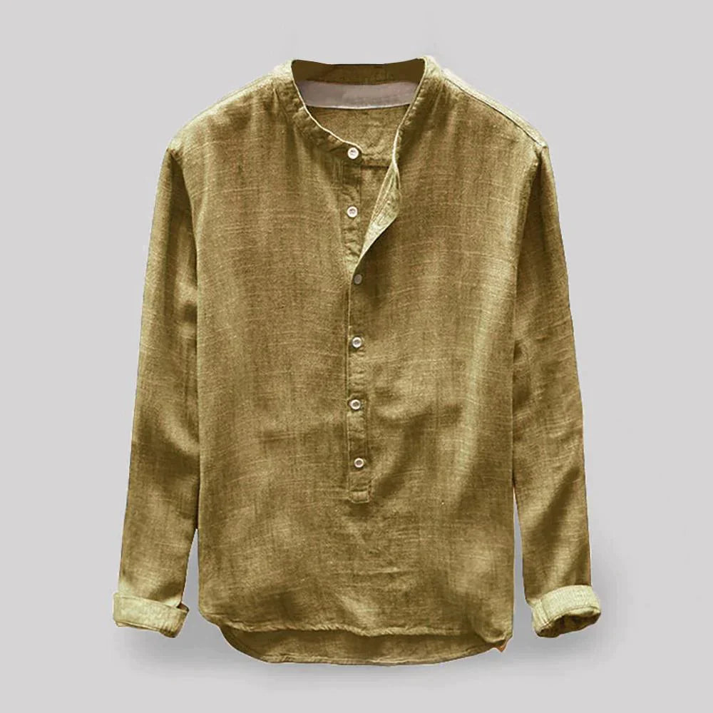 Langarmshirt Herren | Button-Down-Kragen & souveräner Look
