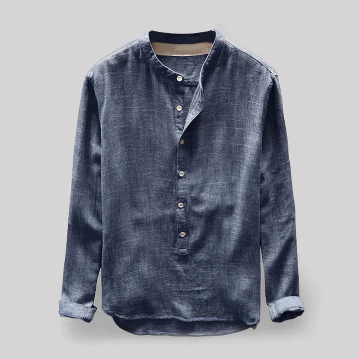 Langarmshirt Herren | Button-Down-Kragen & souveräner Look