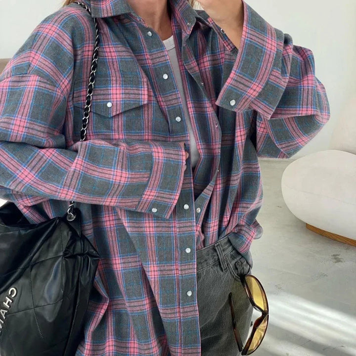 Langarmshirt für Damen | Oversize-Fit & Praktische Brusttaschen