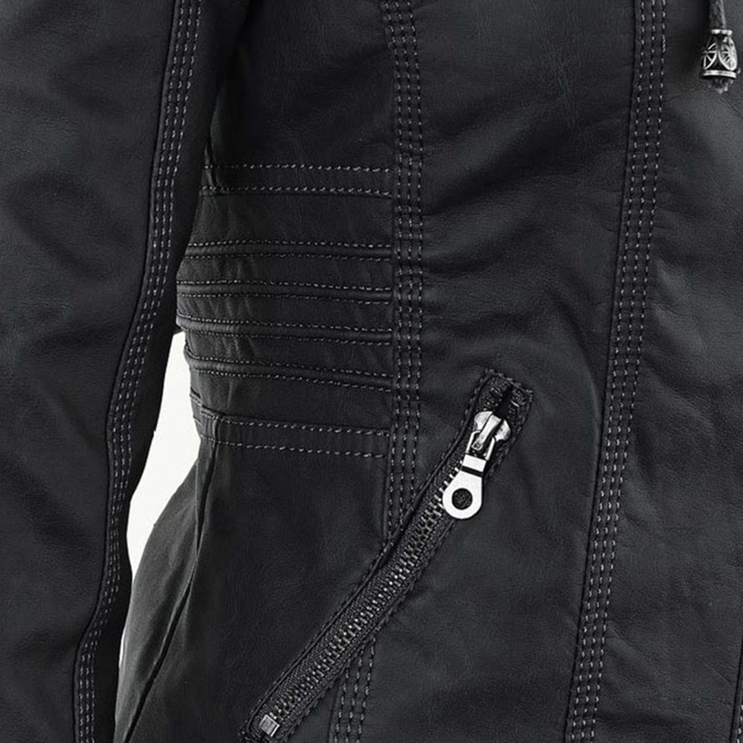 Ava | Stilvolle wetterfeste Damen Kunstlederjacke