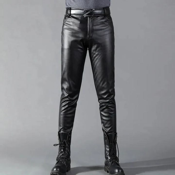 Lederhosen Stretch Kunstleder Slim Fit