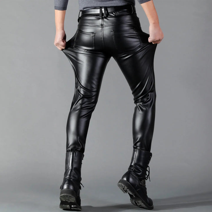 Lederhosen Stretch Kunstleder Slim Fit