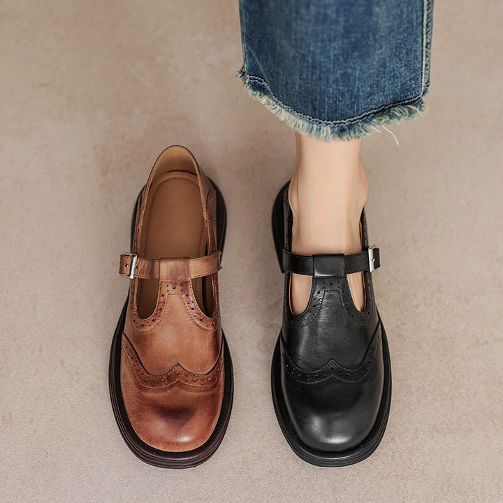 Lederschuhe Damen | Eleganter Riemen & Bequemer Halt