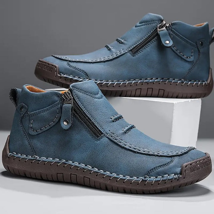 Orthopädische Lederschuhe Herren mit Reißverschluss