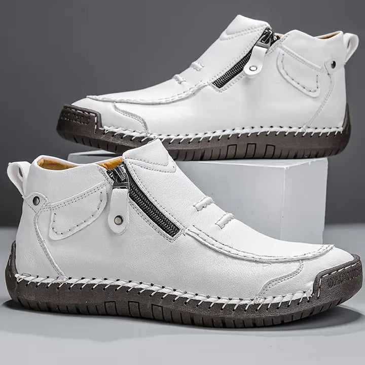 Orthopädische Lederschuhe Herren mit Reißverschluss