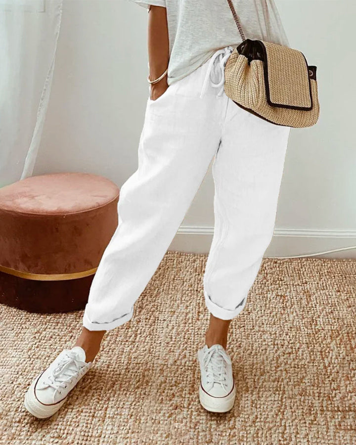 Leinenhose Damen mit Gummibund