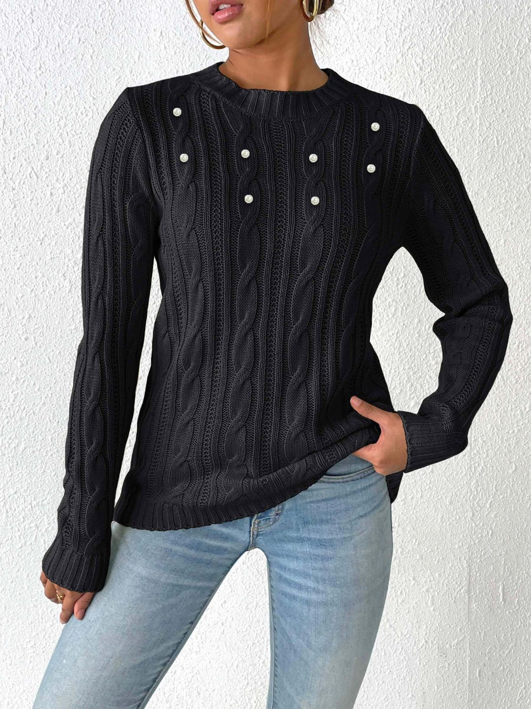 Lena - Lässiger Zopfmuster-Strickpullover Für Frauen