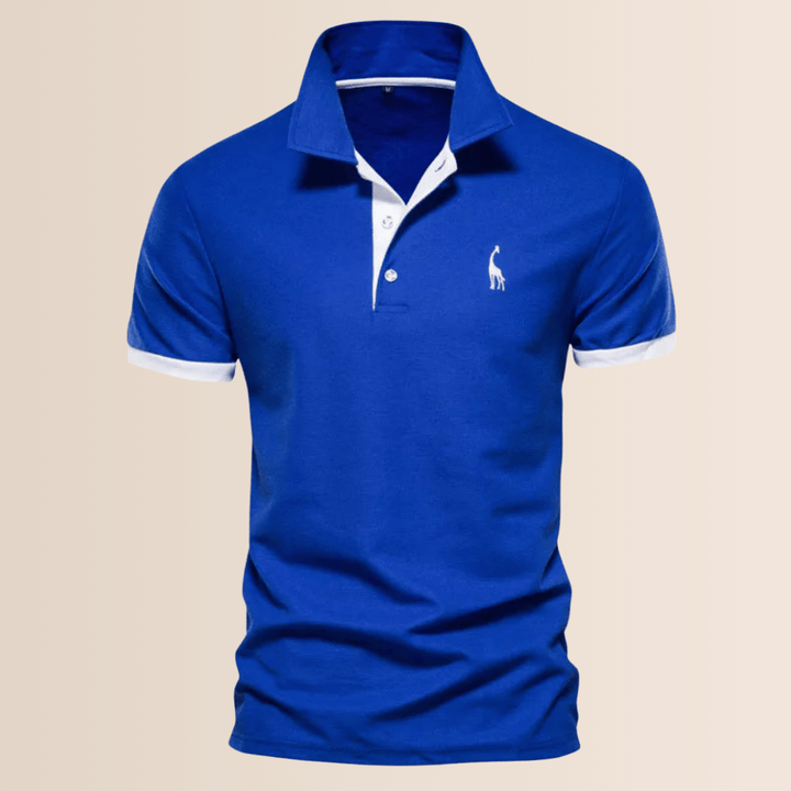 Oliver – Men's Cotton Polo Shirt with Stand-Up Collar - Image 5