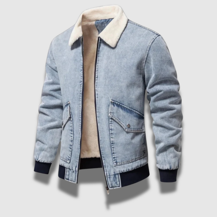Giacca Uomo in Denim Isolata Classica Resistente