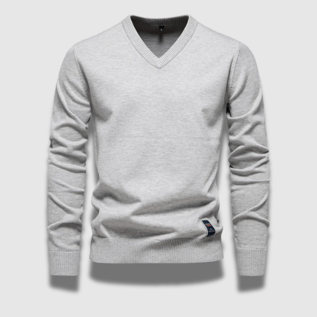 Maglione Uomo Collo a V Morbido e Caldo