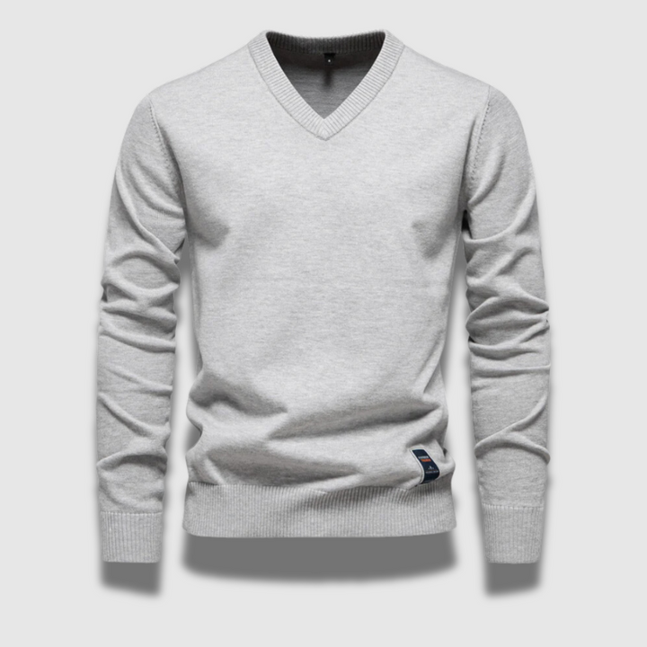 Maglione Uomo Collo a V Morbido e Caldo
