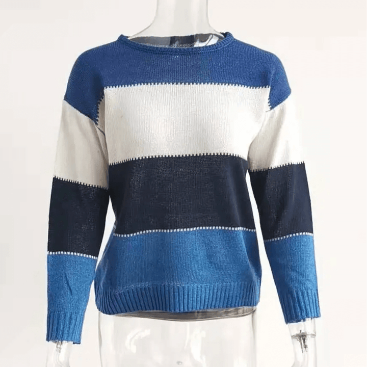 Lily - Strickpullover mit Farbblock