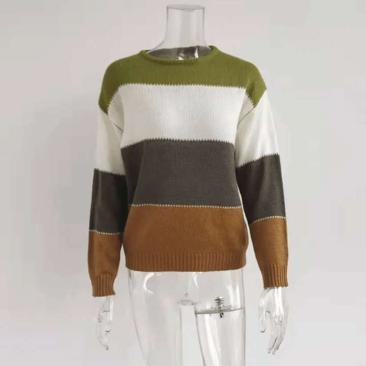 Lily - Strickpullover mit Farbblock