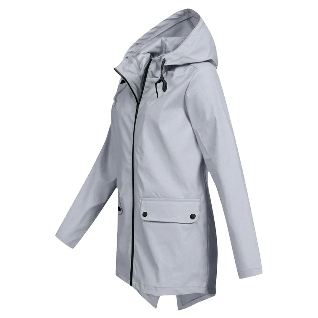 Lina | Damen Regenjacke – Wasserdicht, Bequem & Stilvoll mit Kapuze 2