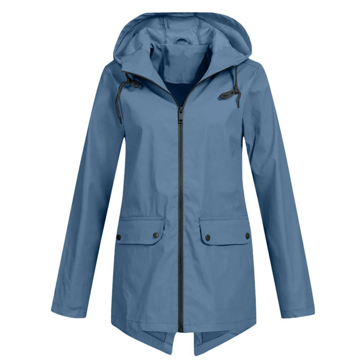 Lina | Damen Regenjacke – Wasserdicht, Bequem & Stilvoll mit Kapuze 3