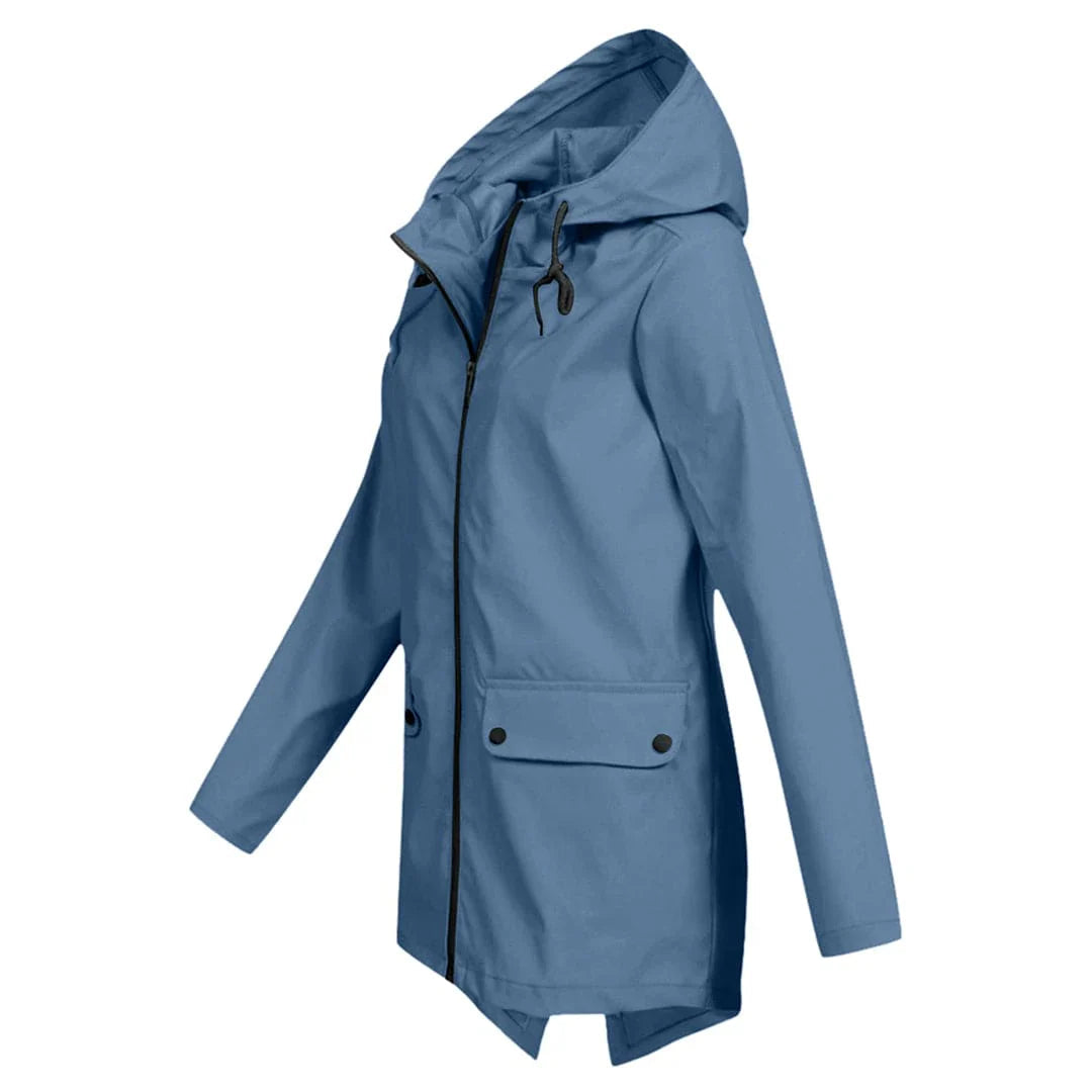 Lina | Damen Regenjacke – Wasserdicht, Bequem & Stilvoll mit Kapuze 5