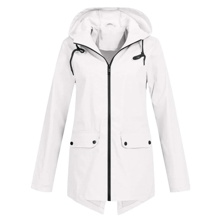 Lina | Damen Regenjacke – Wasserdicht, Bequem & Stilvoll mit Kapuze 6