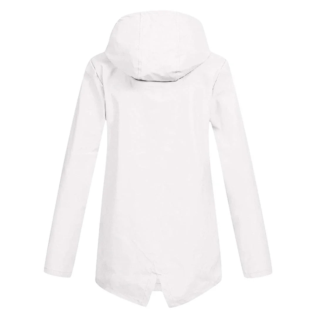 Lina | Damen Regenjacke – Wasserdicht, Bequem & Stilvoll mit Kapuze 7