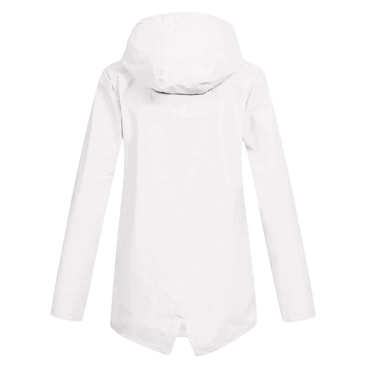 Lina | Damen Regenjacke – Wasserdicht, Bequem & Stilvoll mit Kapuze 7