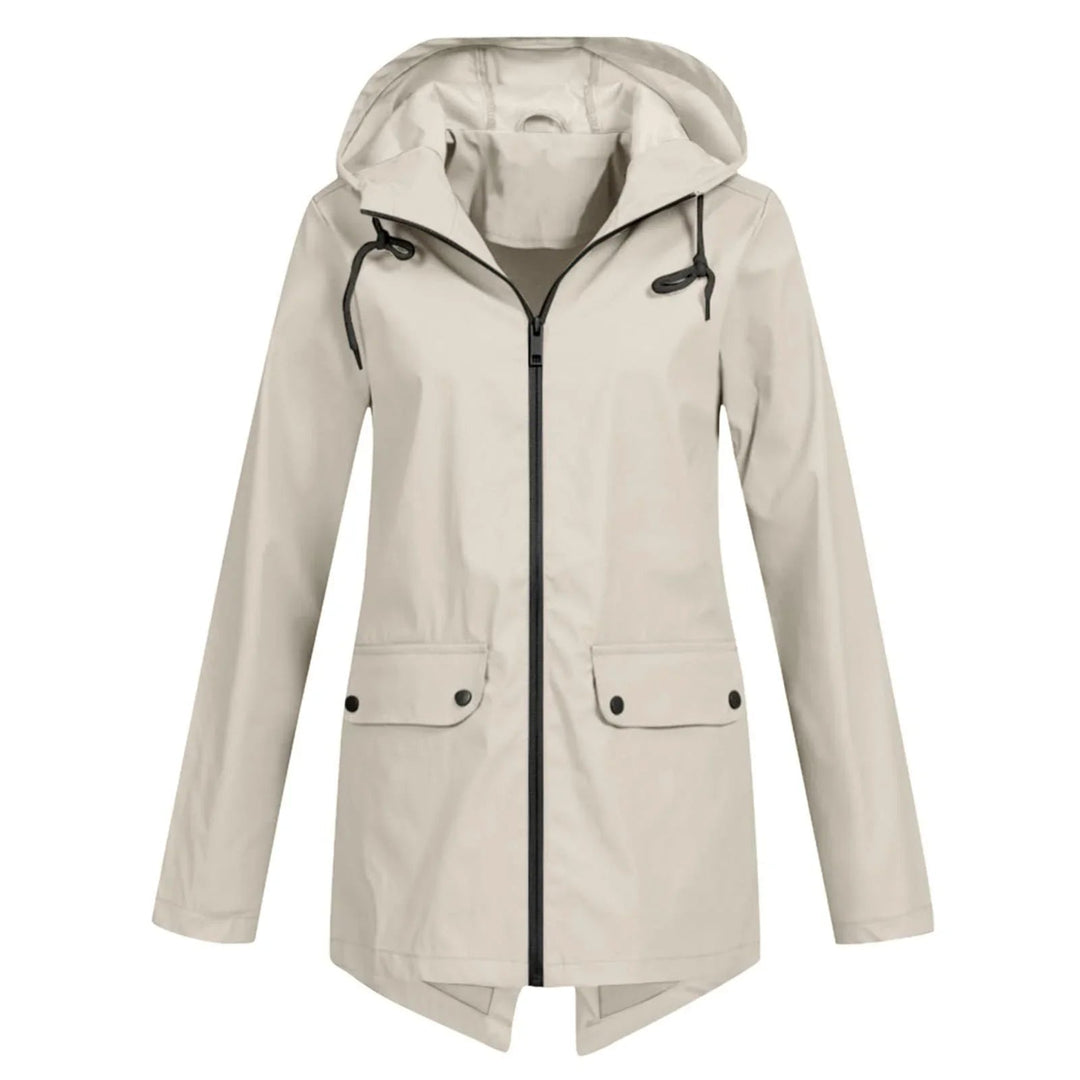 Lina | Damen Regenjacke – Wasserdicht, Bequem & Stilvoll mit Kapuze 9