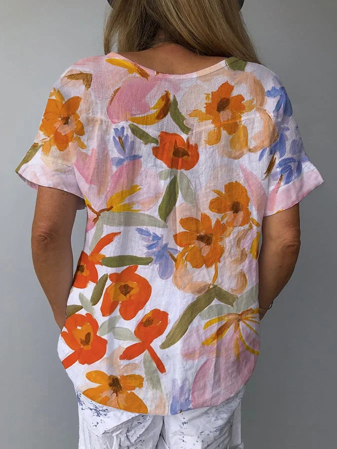 Lina | Elegantes V-Ausschnitt Damenoberteil im Retro-Stil 0