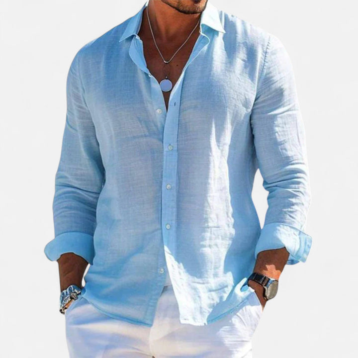 Robert – Linen Heritage Shirt for Men - Image 3