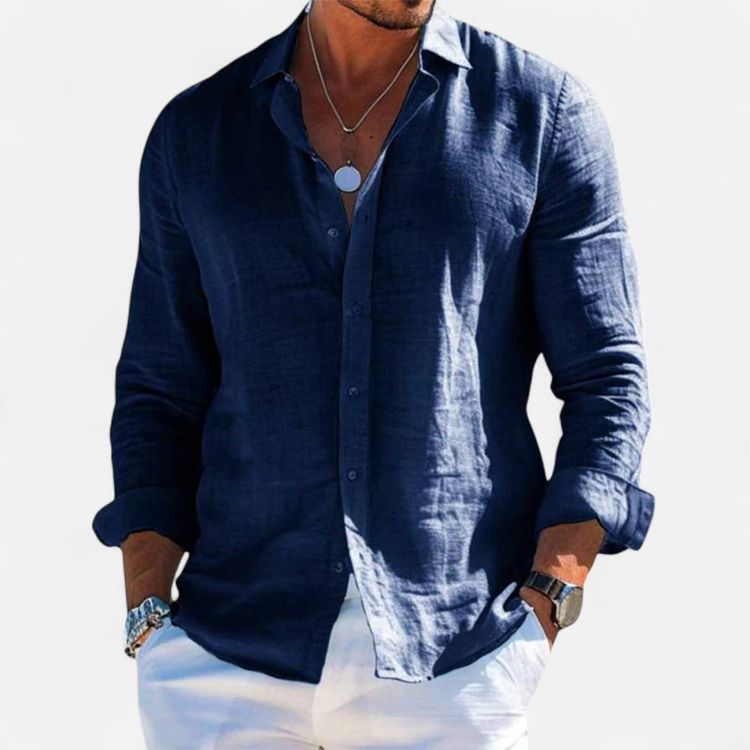 Robert – Linen Heritage Shirt for Men - Image 7