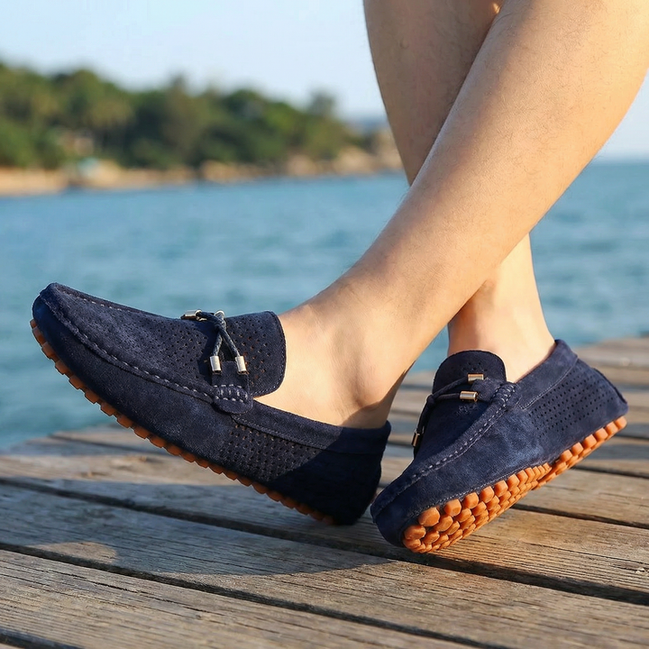 Lioran | Herren-Slipper aus perforiertem Leder 1