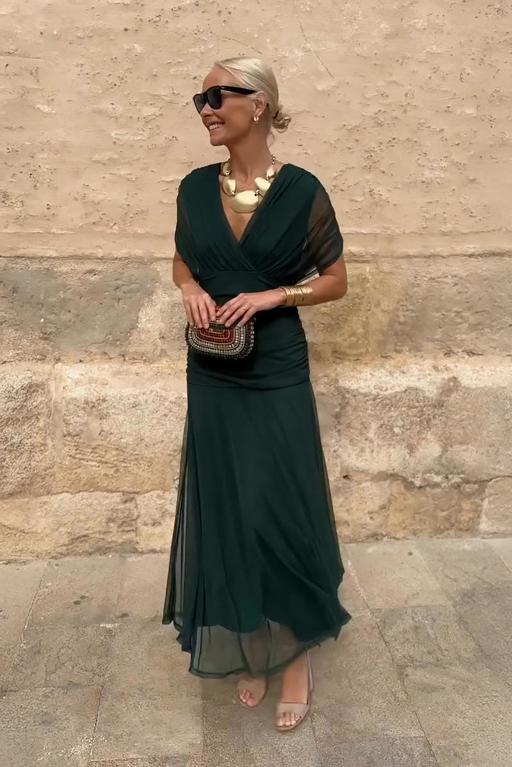 Livia Belle | Elegantes V-Ausschnitt Langes Zeremonienkleid 0