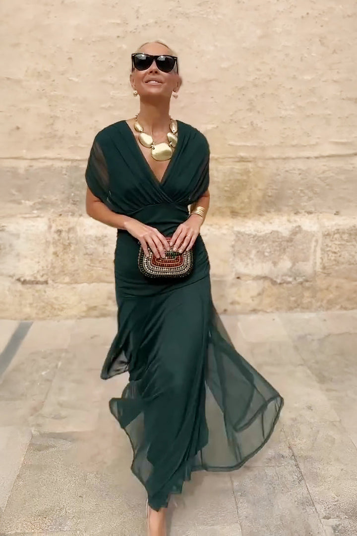 Livia Belle | Elegantes V-Ausschnitt Langes Zeremonienkleid 1
