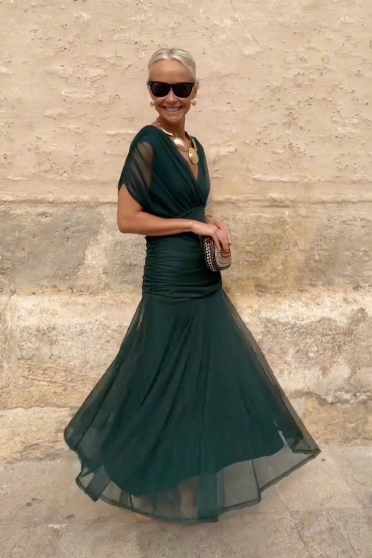 Livia Belle | Elegantes V-Ausschnitt Langes Zeremonienkleid 8