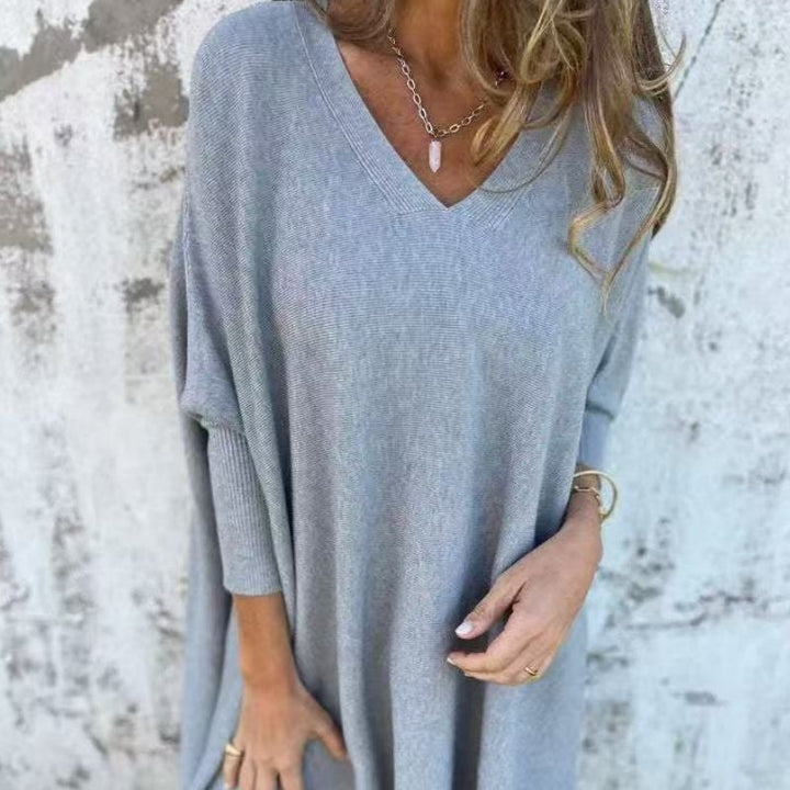 Livia | Bequem Oversized Strickoberteil mit V-Ausschnitt 2