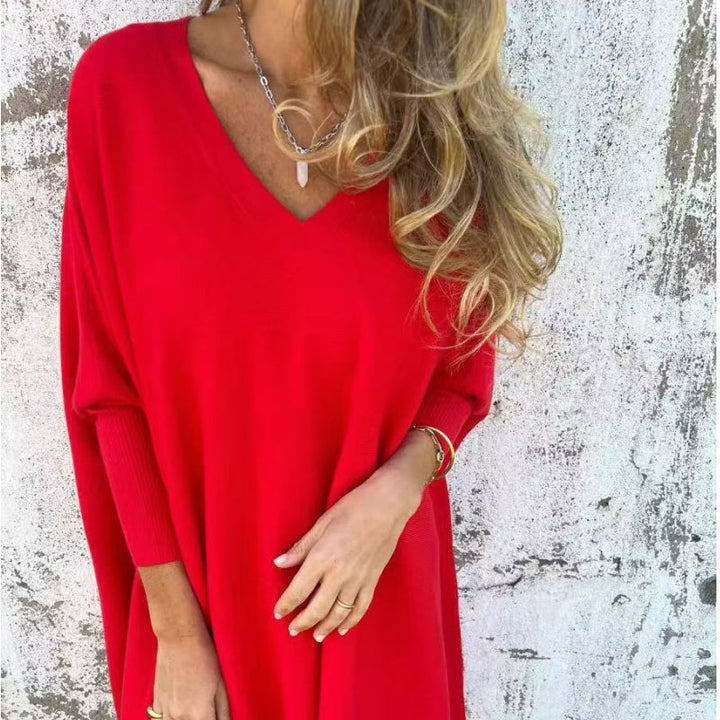 Livia | Bequem Oversized Strickoberteil mit V-Ausschnitt 6