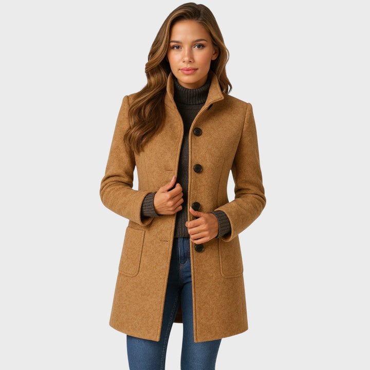 Vanessa | Eleganter und Warmer Knopf Mantel