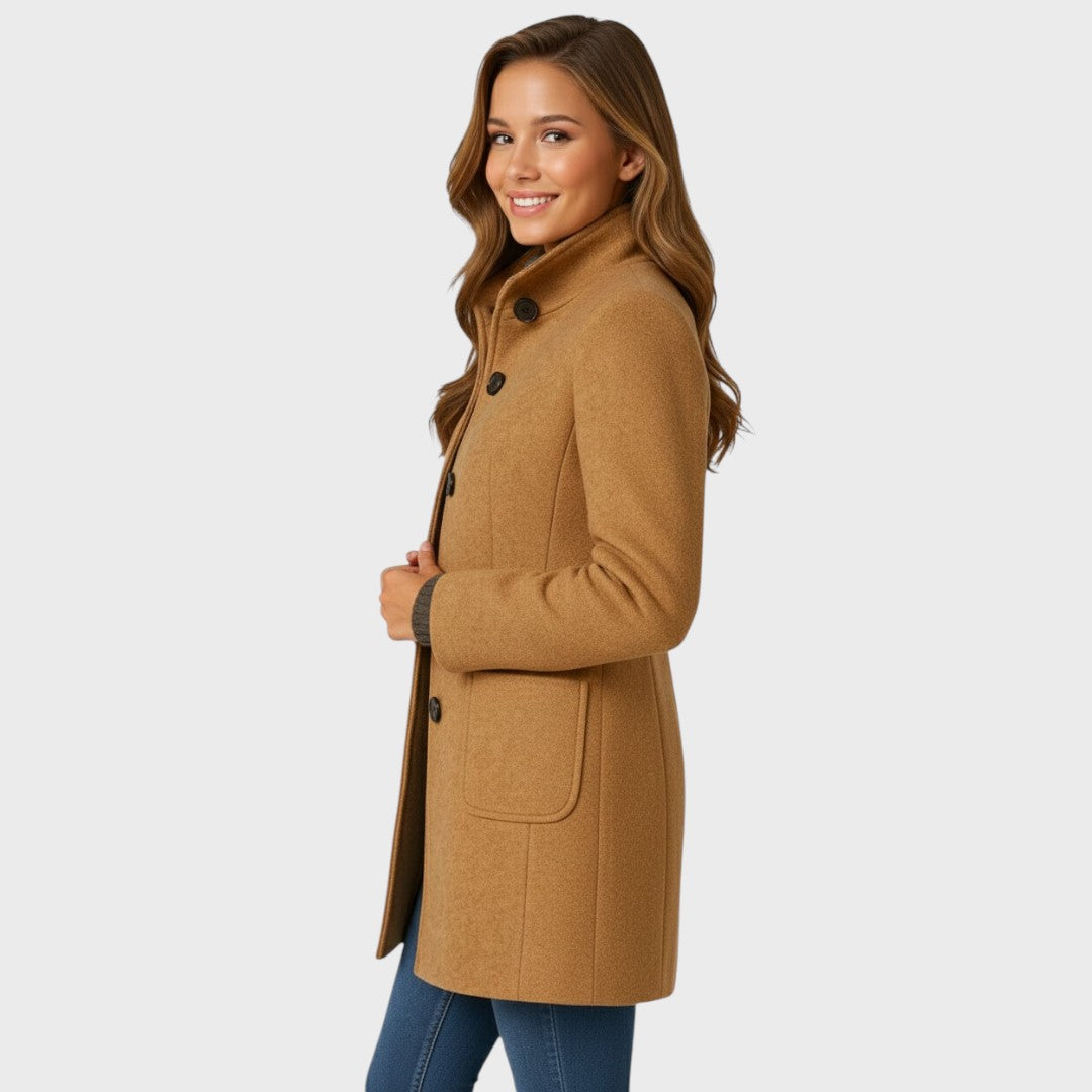 Vanessa | Eleganter und Warmer Knopf Mantel