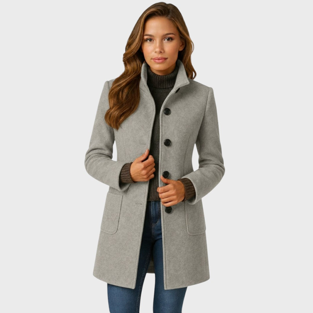 Vanessa | Eleganter und Warmer Knopf Mantel