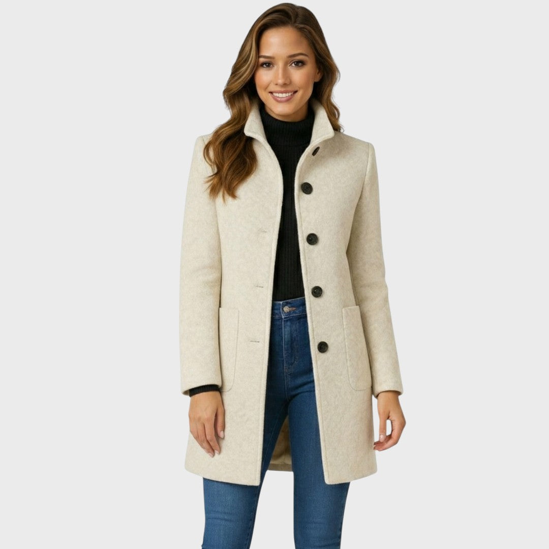 Vanessa | Eleganter und Warmer Knopf Mantel