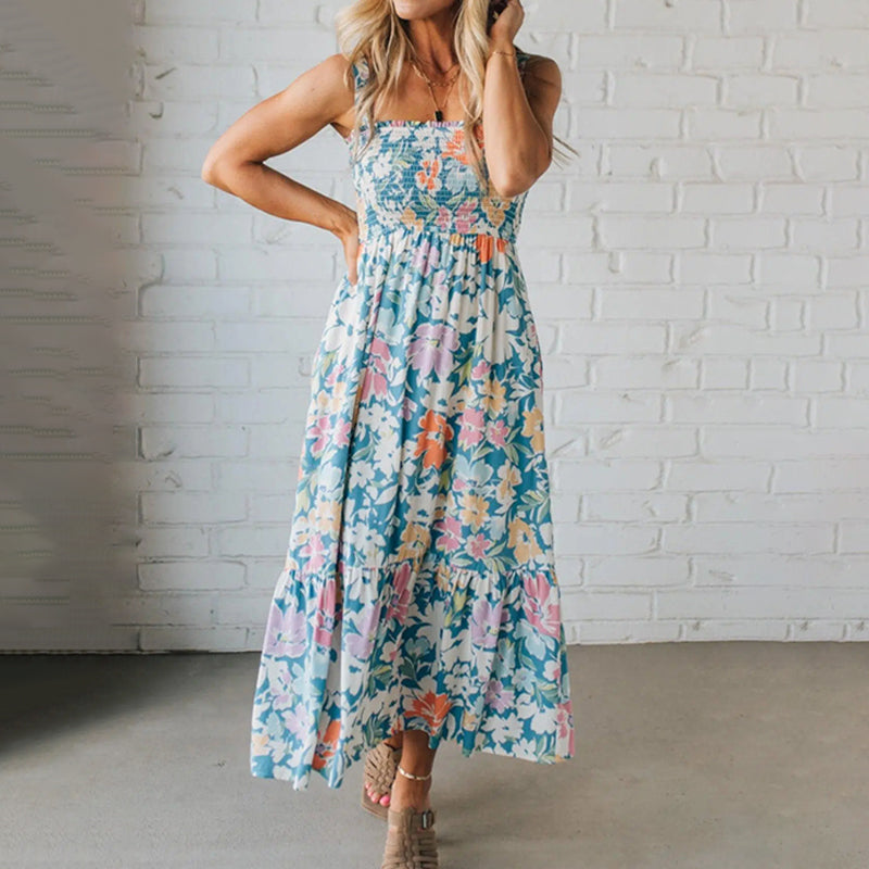 Livia | Elegantes Blumendruck Damenkleid für Hochzeitsgäste 0