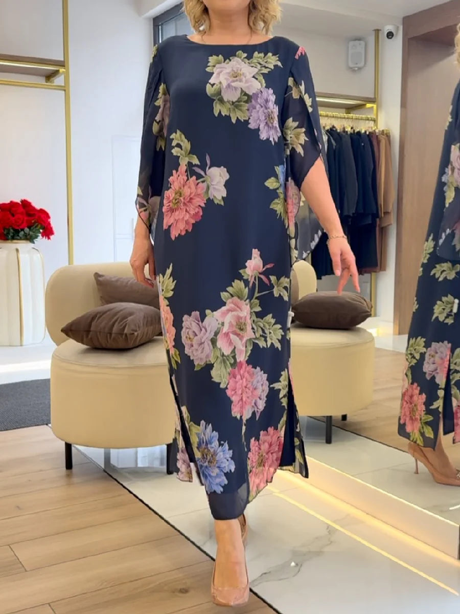 Livia | Elegantes Blumendruck Maxikleid Sommer für Damen 0